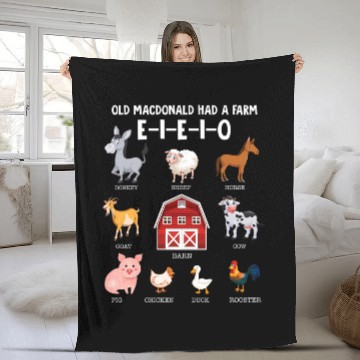Discover Toddler Farm Animals Old Macdonald Had A Farm Fleece Blankets