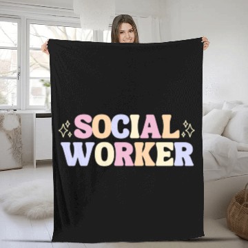 Discover Social Worker Fleece Blankets