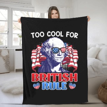 Discover Too cool for British rule George Washington Fleece Blankets