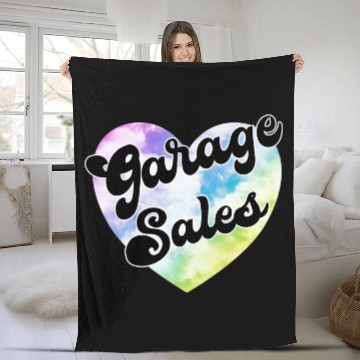 Discover Garage Sales pastel cloud heart Fleece Blankets