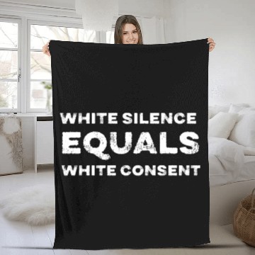 Discover White Silence Equals White Consent Fleece Blankets