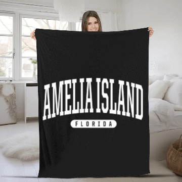 Discover College Style Amelia Island Florida Fleece Blankets