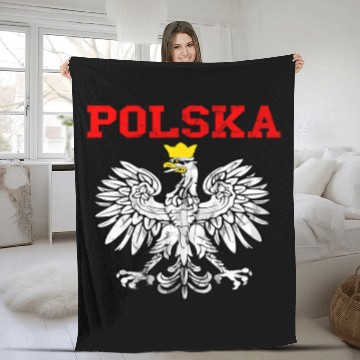 Discover Pola Polish Eagle Poland Flag Polish Pride Pola Po Fleece Blankets
