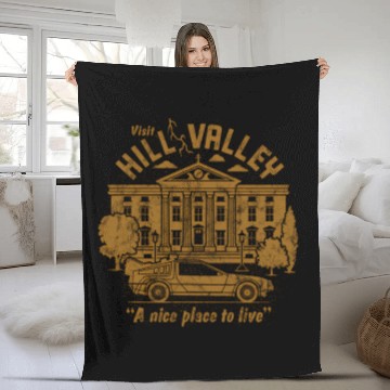 Discover Back To The Future Visit Hill Valley A e Place To Fleece Blankets