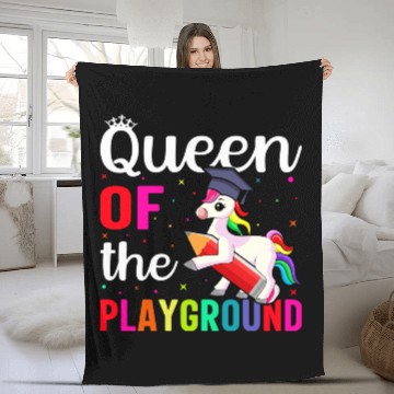 Discover Queen Of The Playground Back To School Fleece Blankets