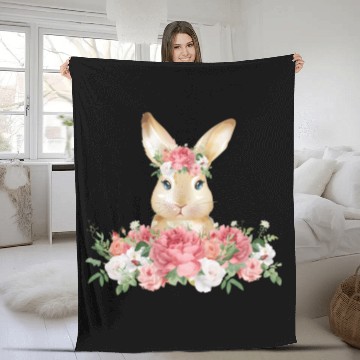 Discover Bunny Rabbit Novelty Fleece Blankets