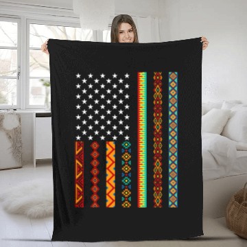 Discover African Kente Cloths American Flag Fleece Blankets