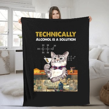 Discover Techally Alcohol Is A Solution Chemistry Fleece Blankets
