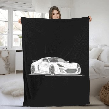 Discover Car Racing Sport Lover Fast Supercar Enthusiast Fleece Blankets