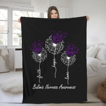 Discover Faith Hope Love Bulimia Nervosa Awareness Fleece Blankets