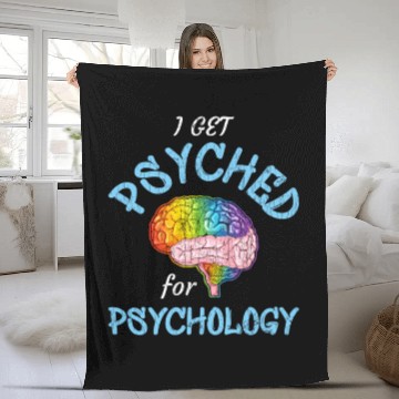 Discover Psyched Psychology Psychologist Fleece Blankets
