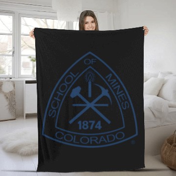 Discover Colorado School Of Mine Orediggers Icon Logo Fleece Blankets