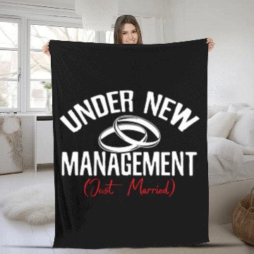 Discover Under Newagement Just Married Groom Bride Wedding Fleece Blankets