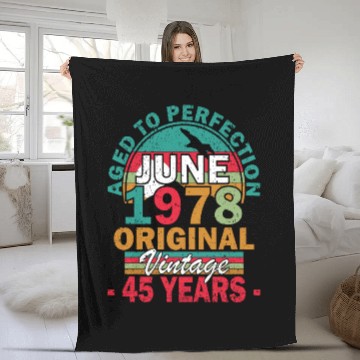 Discover June 1978 Aged to Perfection June 1978 vintage Fleece Blankets