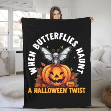 Discover Butterfly Halloween Trick Or Treat Insect Lover Fleece Blankets