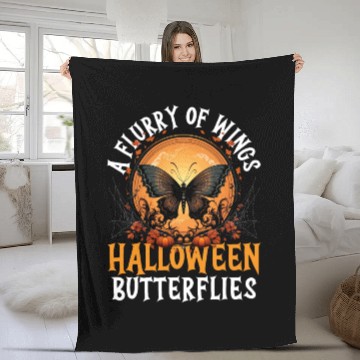 Discover Butterfly Halloween Trick Or Treat Insect Lover Fleece Blankets