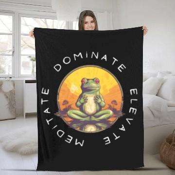 Discover Yoga Meditation Meditate and Elevate Fleece Blankets