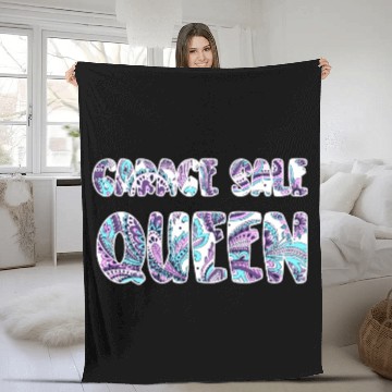 Discover Garage Sale Queen paisley Fleece Blankets
