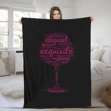 Discover Wine Love in Letters Fleece Blankets