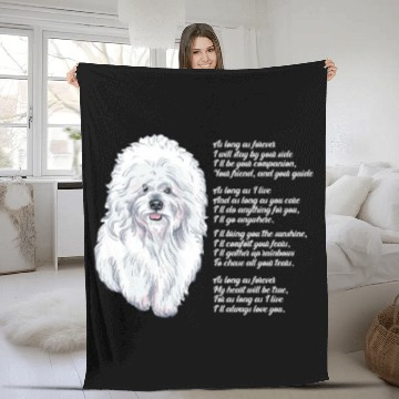 Discover Bichon Frise Fleece Blankets