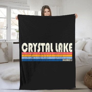 Discover 70S 80S Style Crystal Lake Il Fleece Blankets