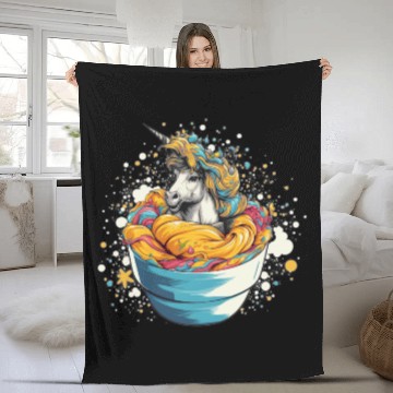 Discover Unicorn Ice Cream Fleece Blankets