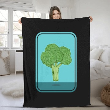Discover I love broccoli Fleece Blankets