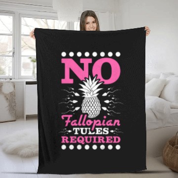 Discover No Fallopian Tubes Required Pineapple Ivf Fleece Blankets