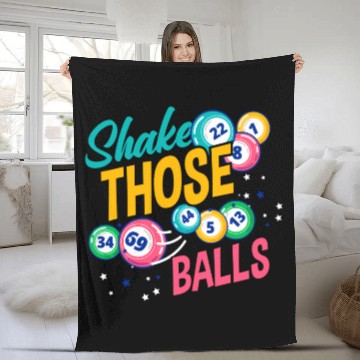 Discover Shake Those Balls Bingo Player Fleece Blankets