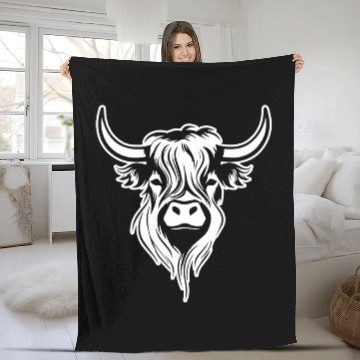 Discover Scottish Highland Cow Fleece Blankets