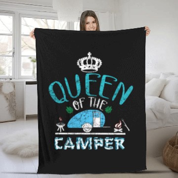 Discover Queen Of The Camper Camg Fleece Blankets