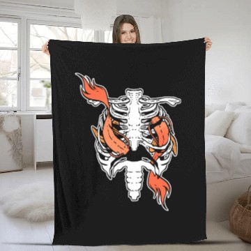 Discover Koi Fish Ribs Aquarist Gift Fleece Blankets