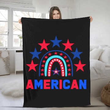 Discover American Independence Day Love America Patriot Fleece Blankets
