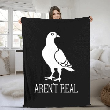 Discover Birds Aren t Real Conspiracy Pigeon Retro Fleece Blankets