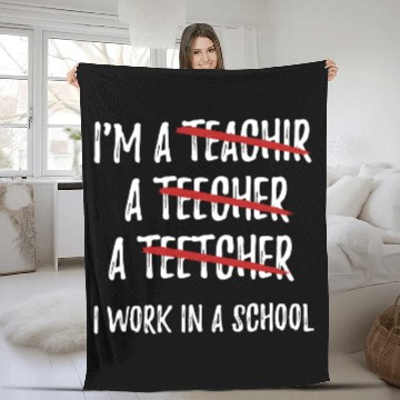 Discover Funny Grammar S For English Teacher Back To School Fleece Blankets