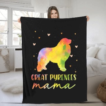Discover Great Pyrenees Mom Colorful Great Pyrenees Gifts Fleece Blankets