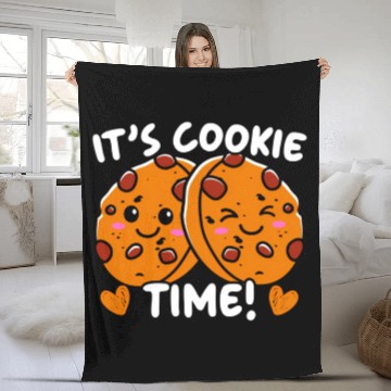 Discover It'S Cookie Time Cookie Dealer Sweet Dessert Baker Fleece Blankets