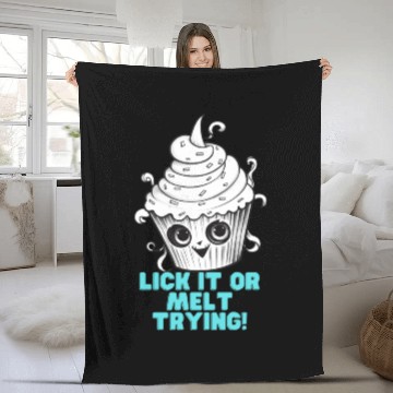 Discover Whimsical Monochrome Ice Cream Fleece Blankets
