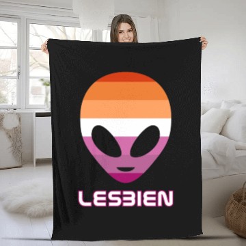 Discover Lesbien aka lesbian alien Fleece Blankets
