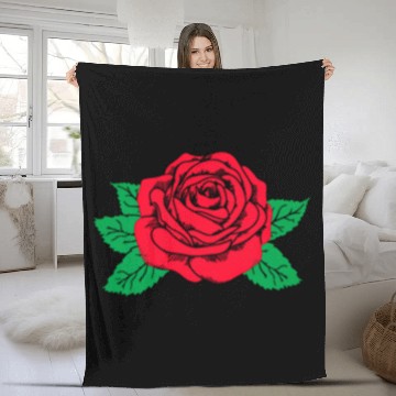 Discover Red Rose Flower Aesthetic Soft Grunge Punk E Fleece Blankets