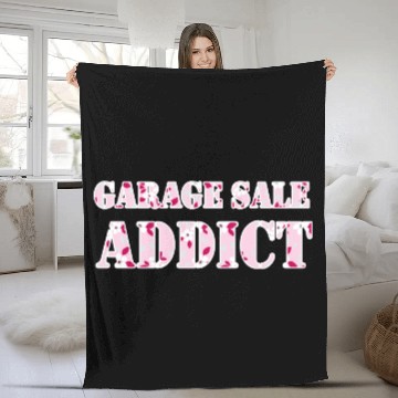 Discover Garage Sale Addict pink floral Fleece Blankets