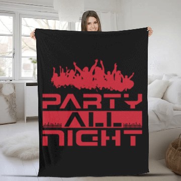 Discover Party all night Fleece Blankets