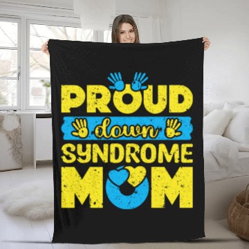 Discover Down Syndrome Awareness Mom T21 World Down Fleece Blankets