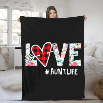 Discover Love Aunt Life Hippie Lover Fleece Blankets