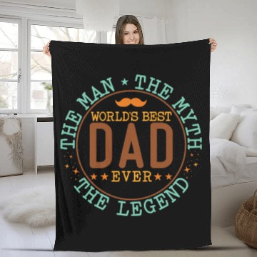 Discover best dad ever Fleece Blankets