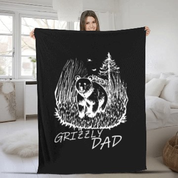 Discover Grizzly Dad Father's Day Fleece Blankets