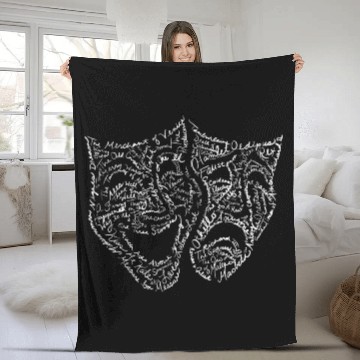 Discover Comedy Tragedy Word Fleece Blankets