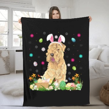 Discover Easter Egg Wheaten Dog Easter Sunday Fleece Blankets