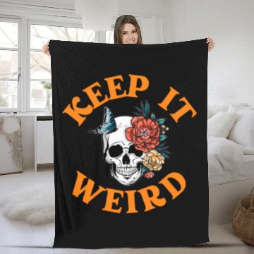 Discover Keep It Weird Morbid Halloween Fleece Blankets
