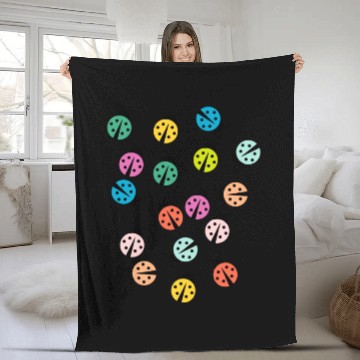 Discover Cute and colorful ladybug Fleece Blankets